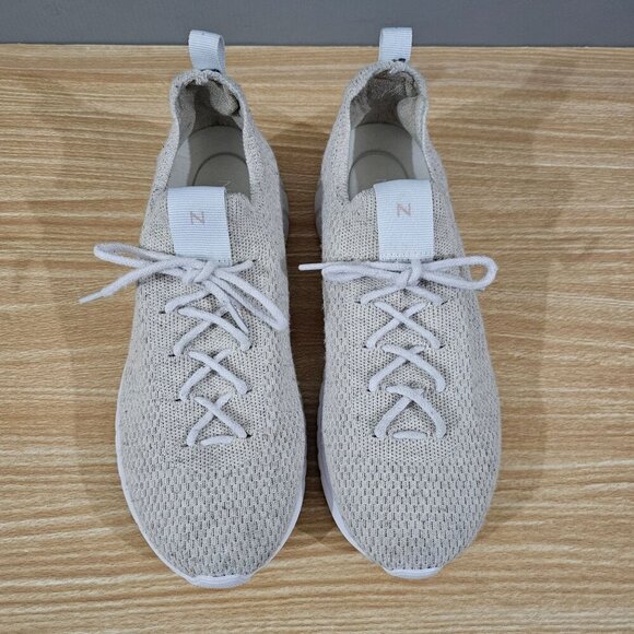NEW Nisolo Athleisure Eco Knit Sneaker Womens 7.5 Oatmeal White Casual Neutral - Picture 5 of 12